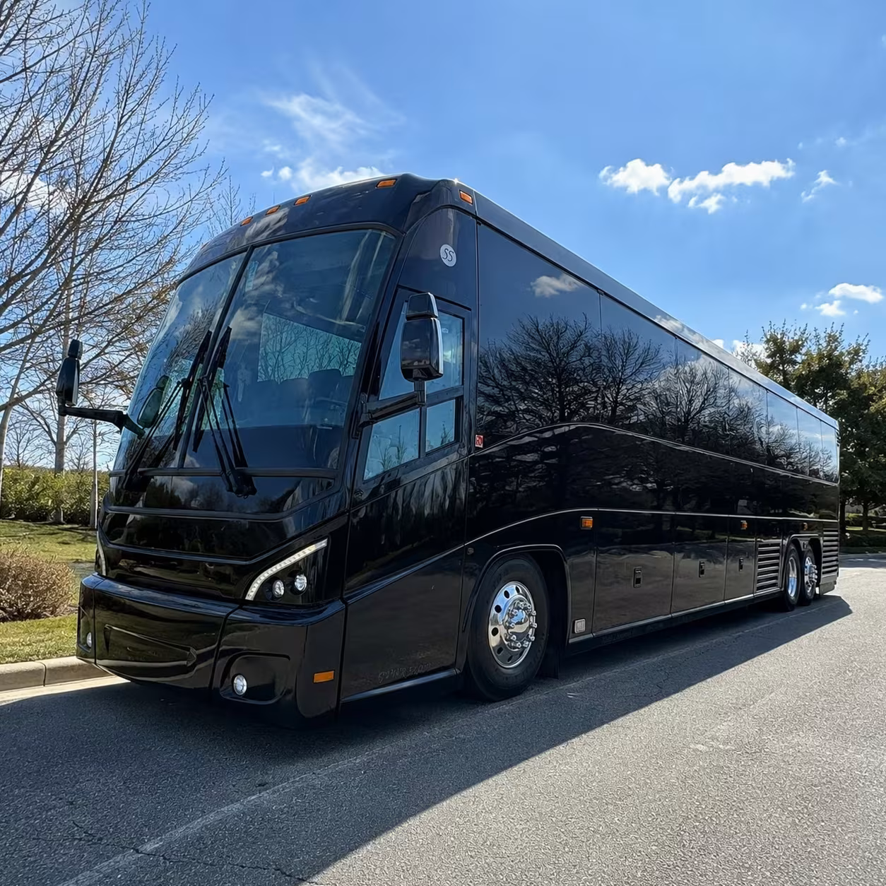 pasadena charter bus rental exterior